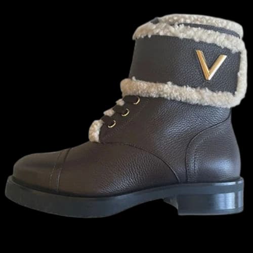 LOUIS VUITTON Wonderland Shearling Boots 'Black' (Women's)