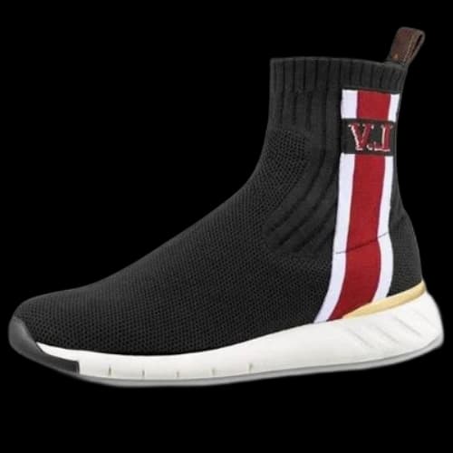 LOUIS VUITTON LV Aftergame High-Top Sports Shoes Black/Red (Women's)