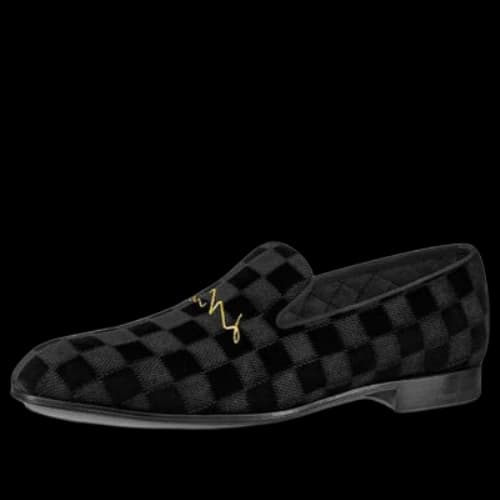 LOUIS VUITTON Auteuil Velvet Shoes 'Black'