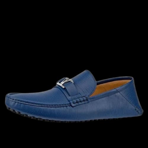 LOUIS VUITTON Hockenheim Moccasin Shoes 'Blue EPI'