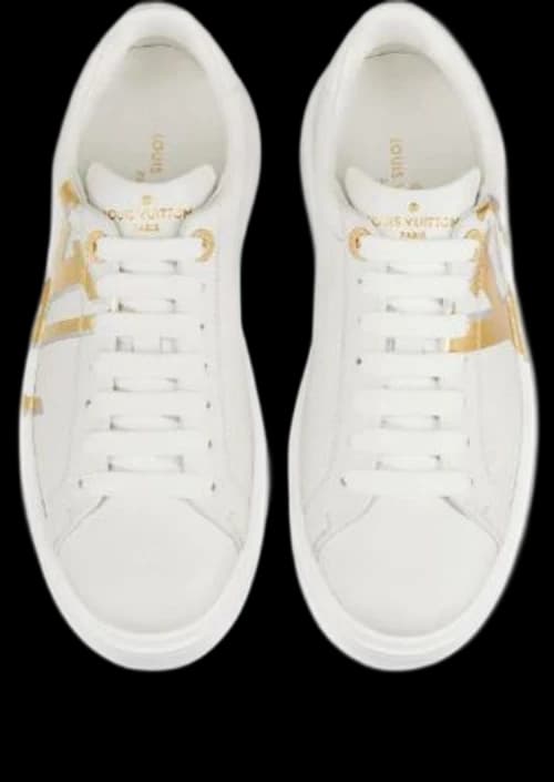 LOUIS VUITTON LV Time Out Sports Shoes White/Gold (Women's)