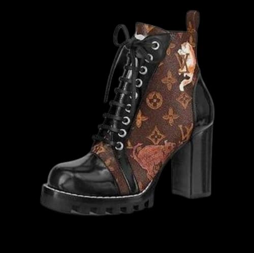 LOUIS VUITTON LV Star Trail 8cm Ankle Boots 'Brown' (Women's)