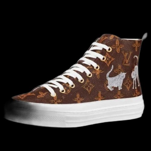LOUIS VUITTON LV Stellar High-Top Sneakers Brown (Women's)
