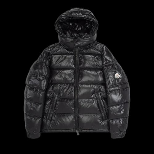 Moncler Maya Hooded Puffer Shiny Jacket 'Black'