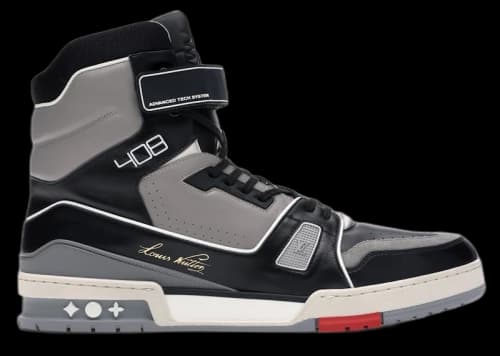 Louis Vuitton LV Trainer Sneaker Boot High Black Grey