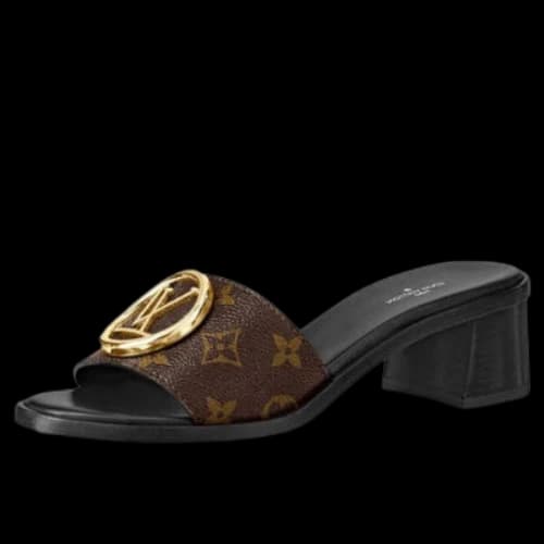 LOUIS VUITTON Lock It Heeled Mules 'Monogram' (Women's)