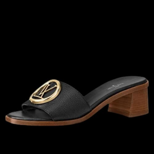 LOUIS VUITTON Lock It Heeled Mules 'Black' (Women's)