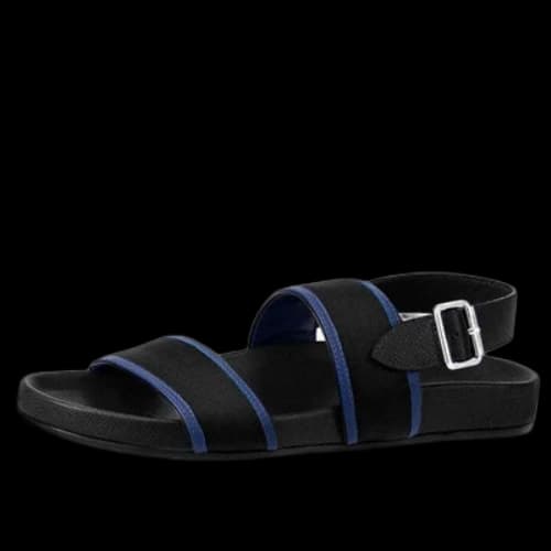 LOUIS VUITTON LV Mirabeau Bicolor Taiga Leather Sandals 'Black'