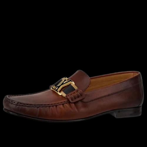 LOUIS VUITTON Montaigne Loafers 'Brown WaxCoated Calfskin'