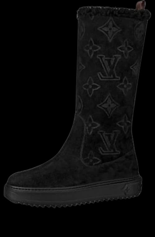 LOUIS VUITTON LV Breezy Small Cowhide Suede Black (Women's)