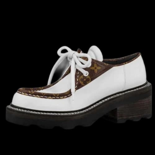 LOUIS VUITTON Beaubourg Platform Derby Shoes 'White' (Women's)
