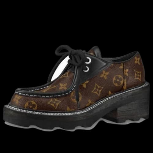 LOUIS VUITTON Beaubourg Platform Derby Shoes 'Brown' (Women's)