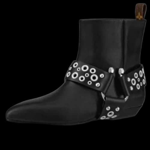 LOUIS VUITTON Rhapsody Ankle Boots 'Black with Silver Belt' (Women's)