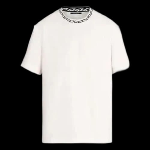 LOUIS VUITTON LV Jacquard Chain Ribbed Collar For Men White