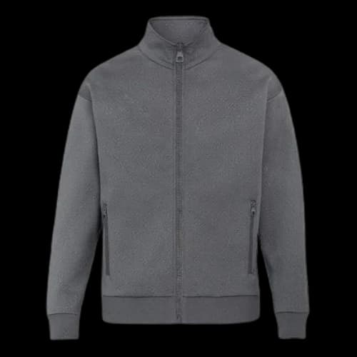 LOUIS VUITTON Logo Solid Color Zipper Jacket Gray