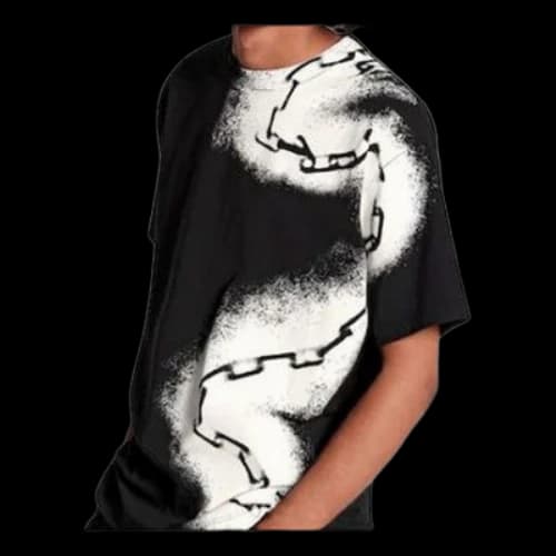 LOUIS VUITTON LV Spray Chain Printed Unisex Black
