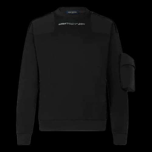 LOUIS VUITTON LV 3D Pocket Hybrid Nylon Sweatshirt For Men Black