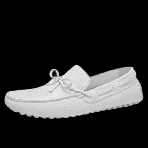 LOUIS VUITTON Arizona Moccasin Shoes 'White Logo Monogram'