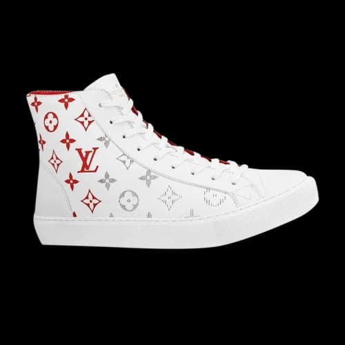 Louis Vuitton Tattoo Sneaker Boot 'Monogram - White Red'