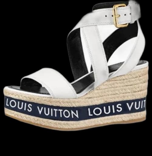 LOUIS VUITTON LV boundary Wedge Sandal 'White' (Women's)