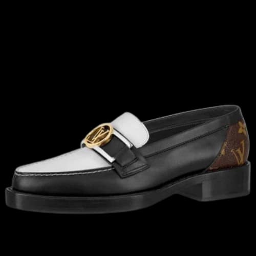 LOUIS VUITTON Academy Flat Loafers 'Black with Monogram Back' (Women's)