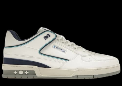 Louis Vuitton Trainer Sneaker White Blue