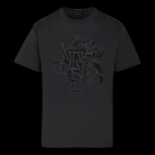 LOUIS VUITTON LV Vegetal Lace Embroidered For Men Black