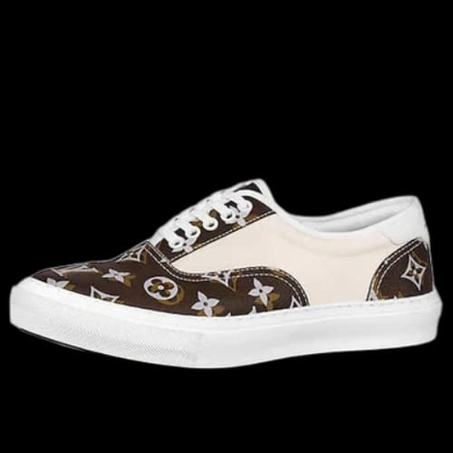 LOUIS VUITTON Trocadero Sneakers 'White Beige with Brown Monogram'