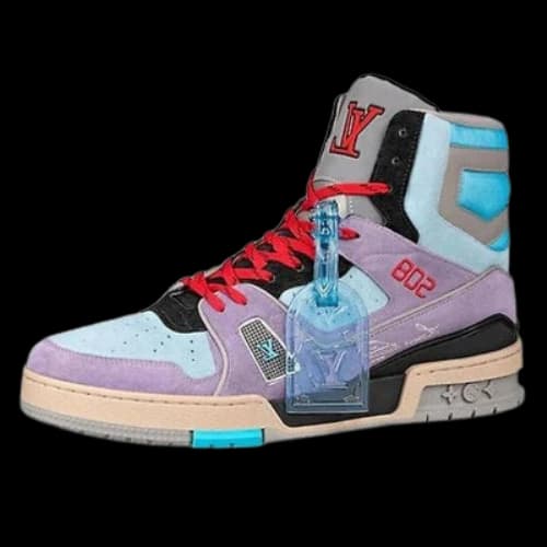 LOUIS VUITTON Trainer Ankle Sneakers 'Purple Red Blue'