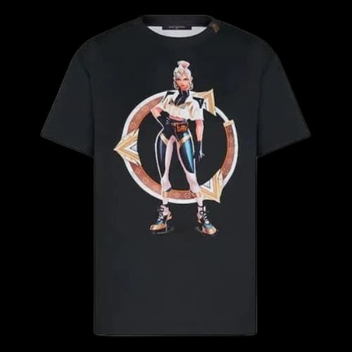 LOUIS VUITTON x LOL Character Print Tee W Black