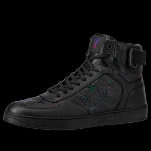 LOUIS VUITTON Rivoli Ankle Sneakers 'Black with Multi-color Monogram'