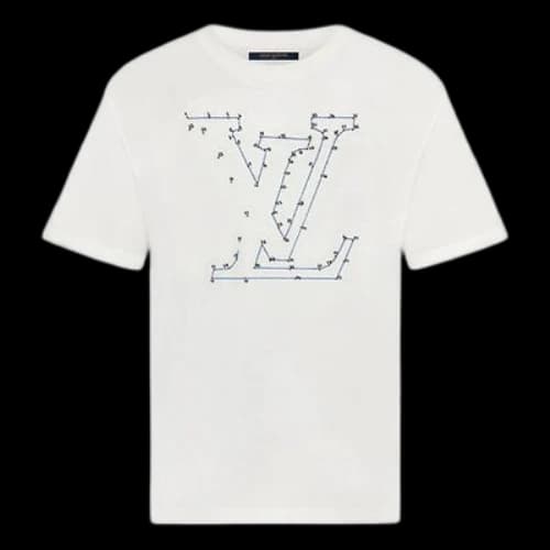LOUIS VUITTON LV Stitch-Print Embroideredd For Men White