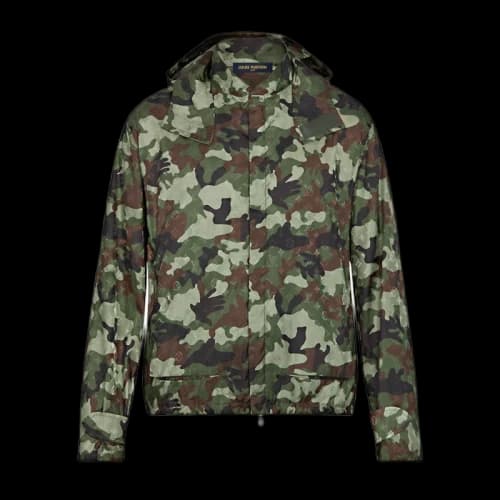 Louis Vuitton Camo Windbreaker Jacket Green