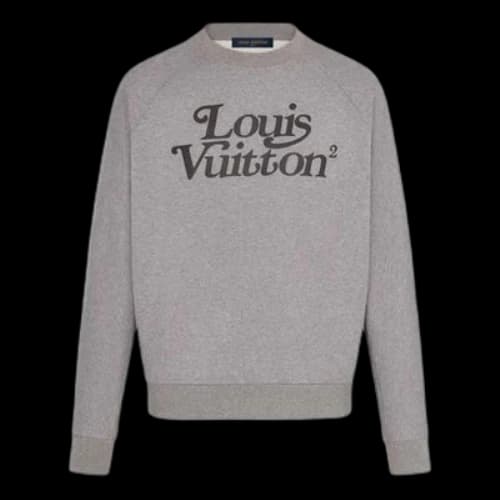 LOUIS VUITTON x Nigo Crossover Squared Casual Pullover Unisex Gray