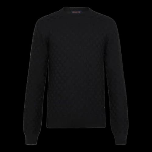 LOUIS VUITTON FW21 Solid Color Casual Round Neck Long Sleeves Knit Black