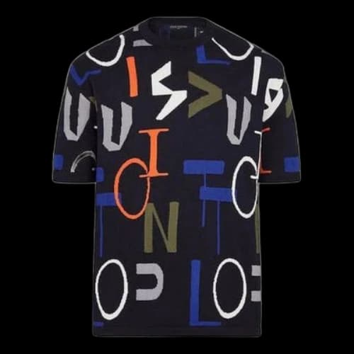 LOUIS VUITTON LV Street Wind Boat Collar Logo For Men Black