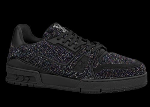 Louis Vuitton LV Trainer Black Crystals