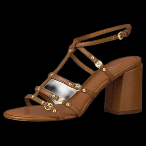LOUIS VUITTON LV Roma Cowhide Sandals Brown (Women's)