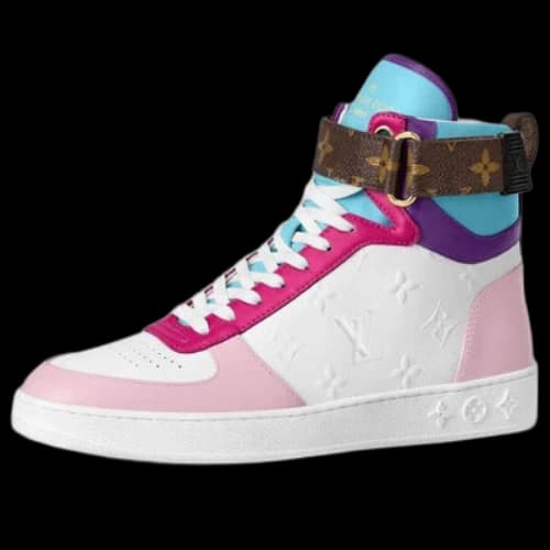 LOUIS VUITTON LV Boombox High-top Sport Shoes Pink/White (Women's)