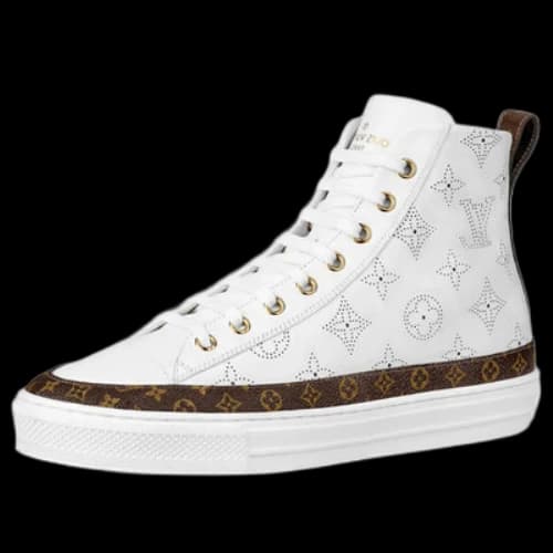 LOUIS VUITTON Stellar Ankle Sneakers 'White Black Sketch Monogram' (Women's)