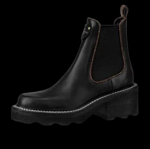 LOUIS VUITTON LV Beaubourg Chlsea Boots 'Black Brown White' (Women's)