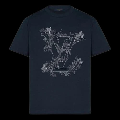 LOUIS VUITTON LV Flower Embroidery For Men Navy