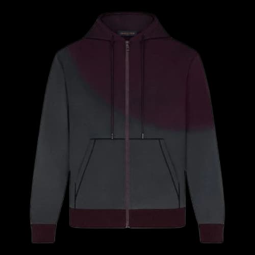 LOUIS VUITTON LV Shadow Zip-Up Hooded Jacket For Men Grey
