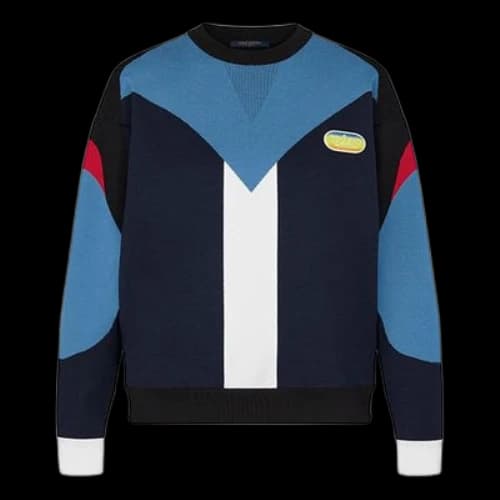 LOUIS VUITTON LV Embedded Knitted Jumper 'Black Blue' (Women's)