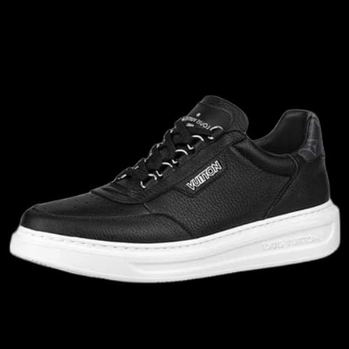 LOUIS VUITTON Beverly Hills Sneakers 'Black with White Logo'