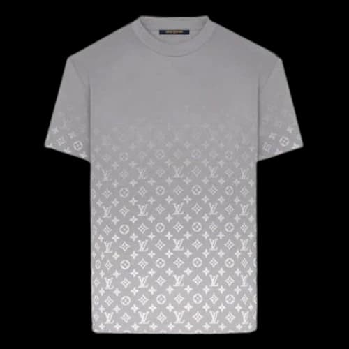 LOUIS VUITTON LV Monogram Gradient Short Sleeve For Men Grey