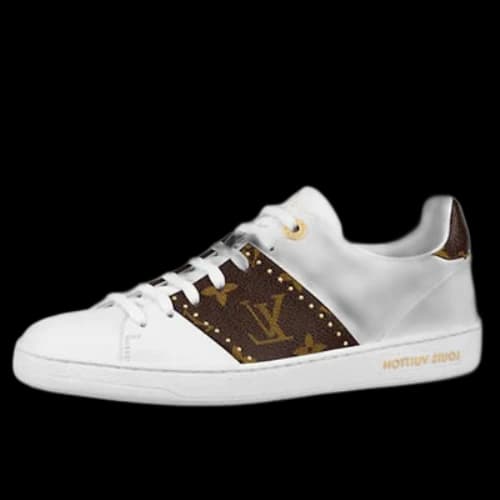 LOUIS VUITTON Frontrow Sneakers 'White with Brown Monogram' (Women's)
