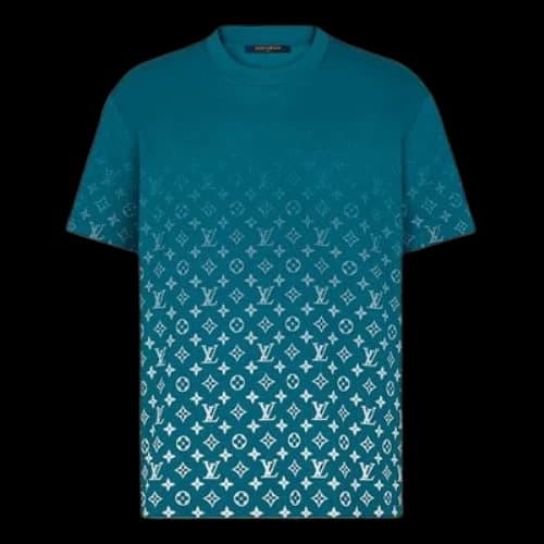 LOUIS VUITTON LV Monogram Gradient Short Sleeve For Men Mountain Green