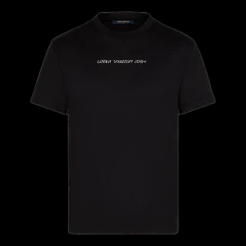 LOUIS VUITTON LV SS21 2054 Logo Chest Letter Crewneck Short Sleeve For Men Black