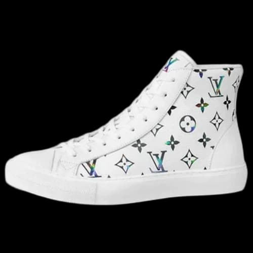 LOUIS VUITTON Tattoo Ankle Sneakers 'White with Colorful Monogram'